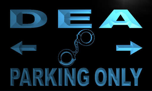 DEA Parking Only Neon Light Sign